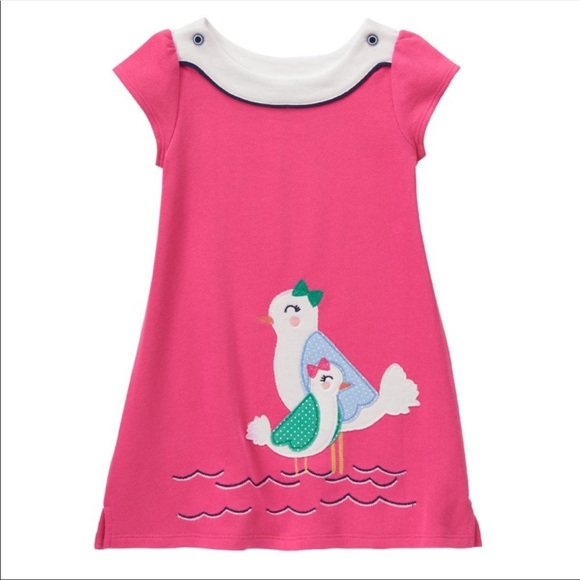 GYMBOREE SHORE TO LOVE PINK SEAGULL DRESS 3T - Picture 1 of 3